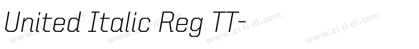 United Italic Reg TT字体转换